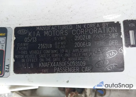 2014 Kia Forte Ex from USA, damaged, VIN KNAFX4A80E5093109